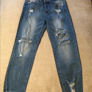 Mid rise cropper jean